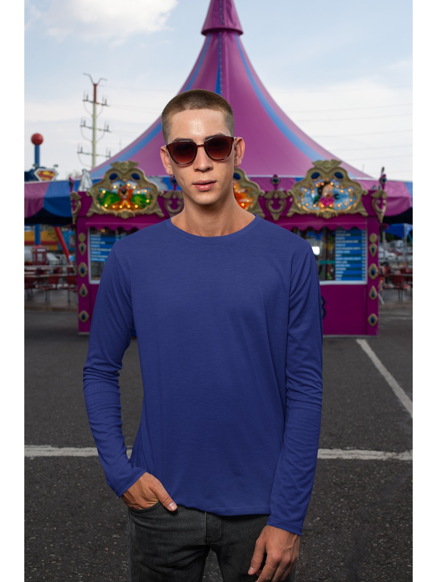 Royal Blue Plain T-Shirt (Full Sleeve) – jordarr.com